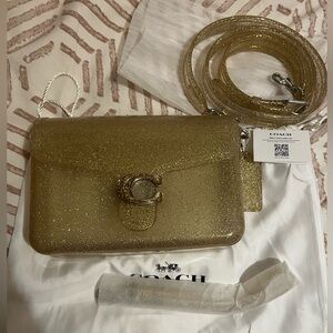 Coach Gold Glitter Crossbody Bag